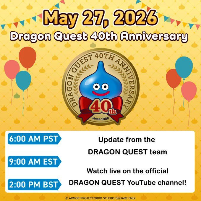 Dragon Quest May 24 40th Anniversary Pixelarab