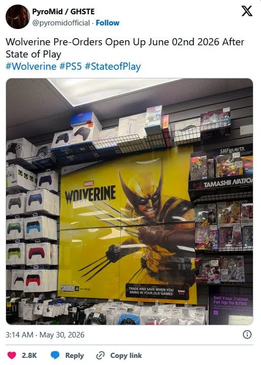 Wolverine Pre Order